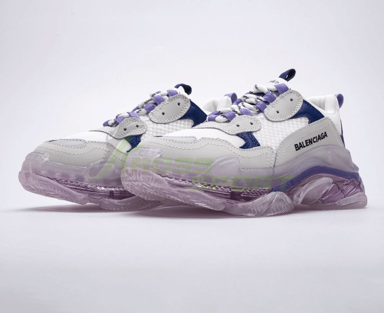  Balenciaga Triple S Clear Sole White/Blue
