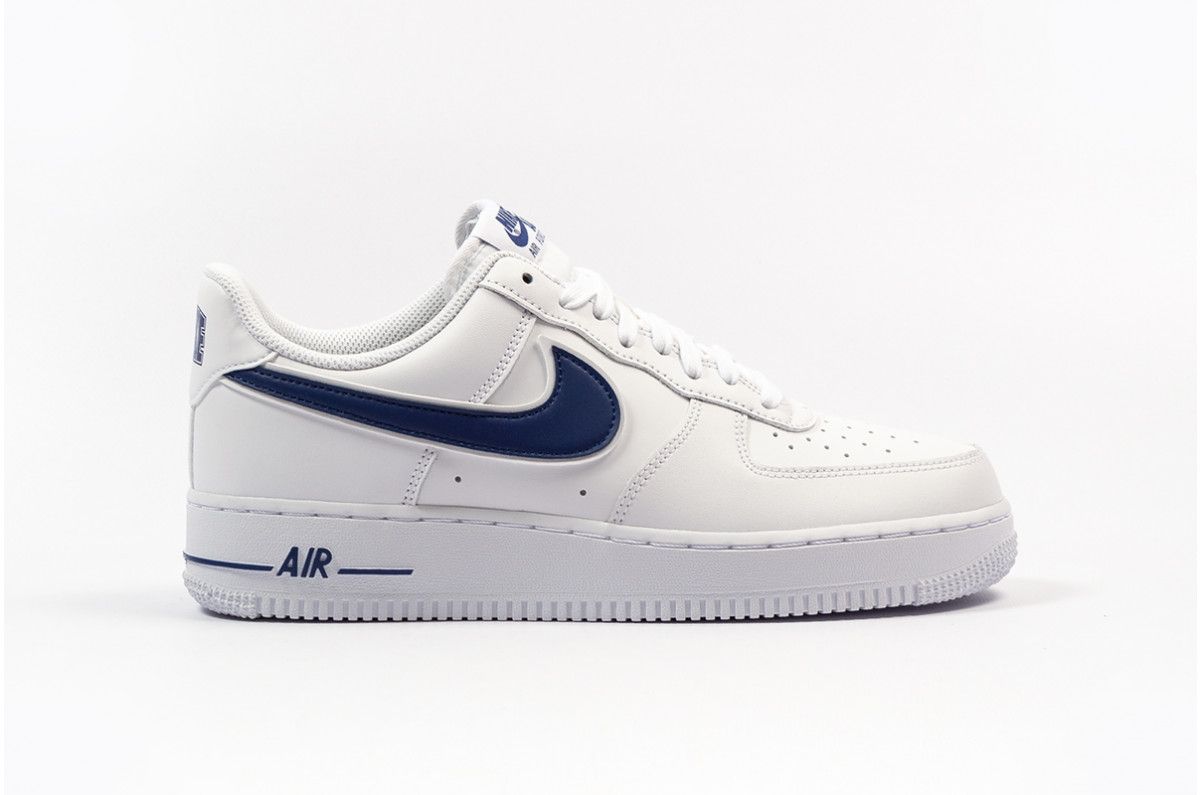 Nike Air Force 1 LV8, белый с синим, кожа, мужские